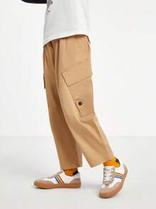 Annil Pantalones sueltos de color caqui para niños, suaves y cómodos con para la primavera y el otoño