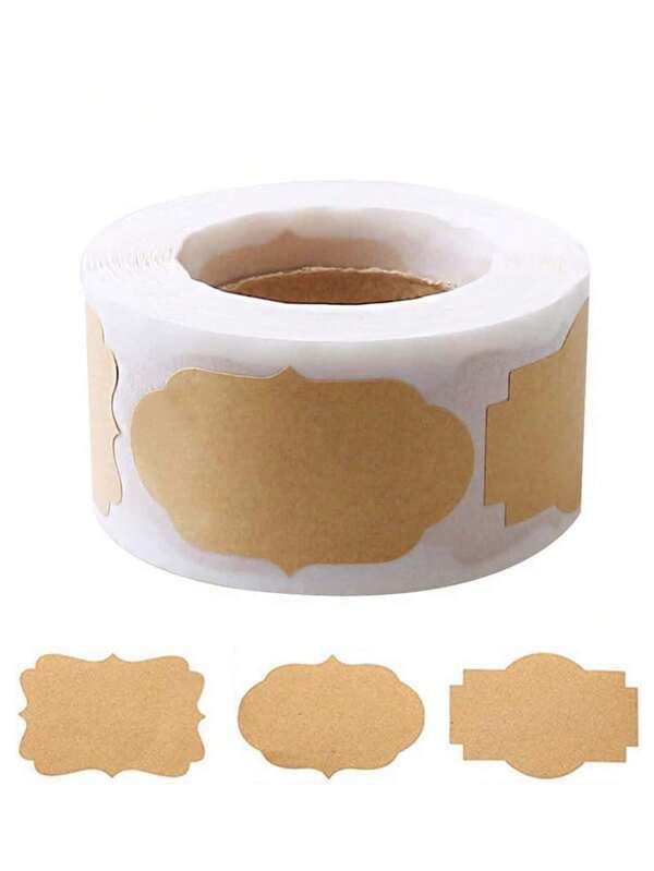 1 Rolo Adesivo DIY de Papel Kraft para Embalagem de Cozimento, Rotulagem, Embrulho de Presentes e Lacre