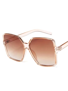 1pc Square Big Frame Fashion Glasses Fashion Eyewear Outdoor Travel Halloween Basics Fall Winter Women Outfits Clothes Business Casual Gifts For Summer Beach Vacation,Outdoor,Travel