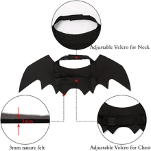 1pc Black Bat Wing Style Cute Pet Costume For Cats Dogs Halloween Decoration Halloween Halloween Costumes