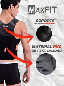 MAXFIT SPORTS HB300 MAXFIT Magnetic Back Vest - Medium Size - Black - View 5