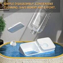 大容量白色透明自動寵物餵食器和飲水器,適用於貓和狗 - 白色 - 查看 10