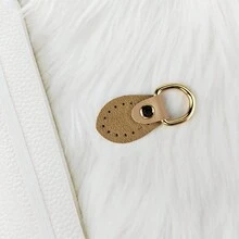 2 Miếng Thời trang chất liệu da PU Thủ công Khóa Thay thế Đối với DIY Túi xách tay Phụ kiện Túi đeo vai Ba lô Chặn Khóa Phụ kiện Chuỗi Clasp - Màu Khaki - Xem 4