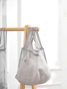 WHICHLIFE 1 件多功能洗衣袋、髒衣籃、晾衣籃和衣物收納袋 - 灰色 - 查看 7