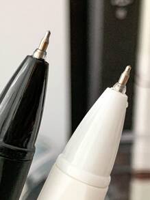 MOKA 1盒/套(6入組)中性鋼筆帶蝴蝶樣式,黑色墨水,0.5mm,理想適用於學生和辦公室使用 - 黑與白 - 查看 3