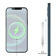 Carregador Sem Fio Por Indução Para iPhone 11 PRO - Branco - Visão 4