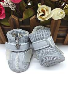 寵物鞋,呼吸運動鞋,翅膀設計,適合貓狗腳的保護 - 灰色 - 查看 7