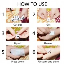 1pc 3d Watercolor Rose Temporary Tattoo Sticker For Adults, Waterproof Flower Pattern Fake Tattoo - Black - View 4