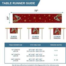 1pc Linen Santa Claus Decorative Table Runner For Christmas - snowflake santa - View 3