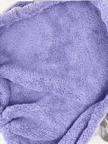 1pc Candy Colored Neck Hanging Breast Towel Wrap Bra, Bath Towel - Black - View 6