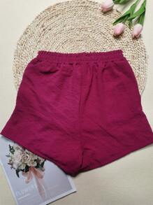 Women's Shorts With Tacito Duna Pocket - Purple - View 2