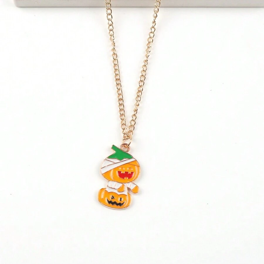 1入兒童有趣的卡通南瓜木乃伊吊墜項鍊