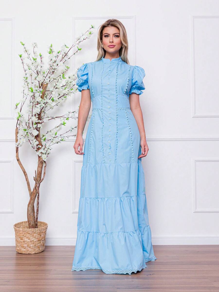 Women Dresses - 淺藍色 - 查看 1