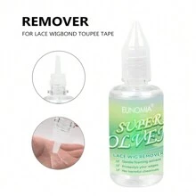 Hair Extension Bonding & Removing Liquid For Glass & Synthetic Hair, Wig Adhesive Remover - White - View 4