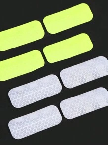 10pcs/Pack Baby Stroller Reflective Stickers, Reduce Nighttime Collision Risk, Stroller Body Warning Decals, Can Be Cut To Fit Different Parts/Styles, Random Delivery, Stick To Flat Surfaces