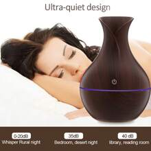 Difusor De Aroma, Humidificador Eléctrico De Aire Frío, Fabricante De Niebla, Difusor De Aceite Esencial Con Lámpara Led - Café integral - Ver 4