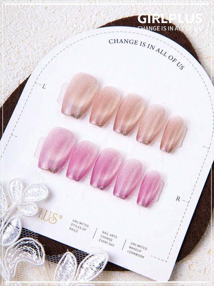 GIRL PLUS ネイルチップ 中型 サイズs フラットタイプ カテキョウ