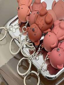 Bear Shaped Lip Balm With Keychain Matte Finish Lip Gloss MEGAN SHOP - Multicolor - View 8