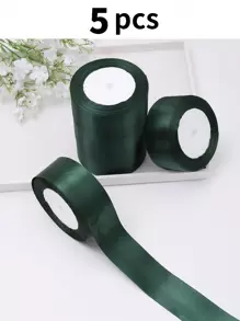 5 rollos de cinta de satén para manualidades de flores de rosa DIY, decoraciones para pasteles, regalos, bodas, fiestas, San Valentín, lazos, ceremonias de graduación, duchas nupciales, Pascua, Día de la Madre, cumpleaños, accesorios para el cabello, rosas hechas a mano