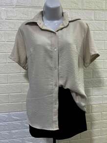 Women Blouses - Beis - Ver 1