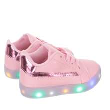 Tenis Infantil Luminoso Com Luzinha de Led Meninas Rosa ou Branco
