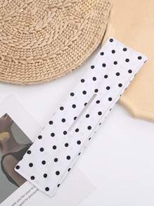 1 件裝女士圓點圖案髮髻髮夾 - 黑與白 - 查看 6