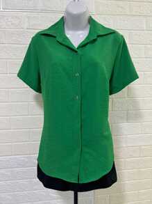 Women Blouses - Green - View 3