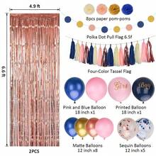 Parballoonia 77 Pcs Gender Reveal Decorations, Baby Gender Reveal Party Supplies with Boy or Girl Balloons, He or She Backdrop and Banner for Gender Reveal Party