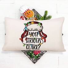 1pc Christmas Hat Pattern Decorative Pillow Cover And Sofa Cushion Cover For Home - Christmas 5 - View 4
