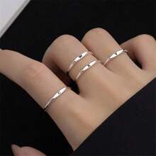 1pc 925 Sterling Silver Ring With 26 Letters, Suitable For Women's Daily Wear