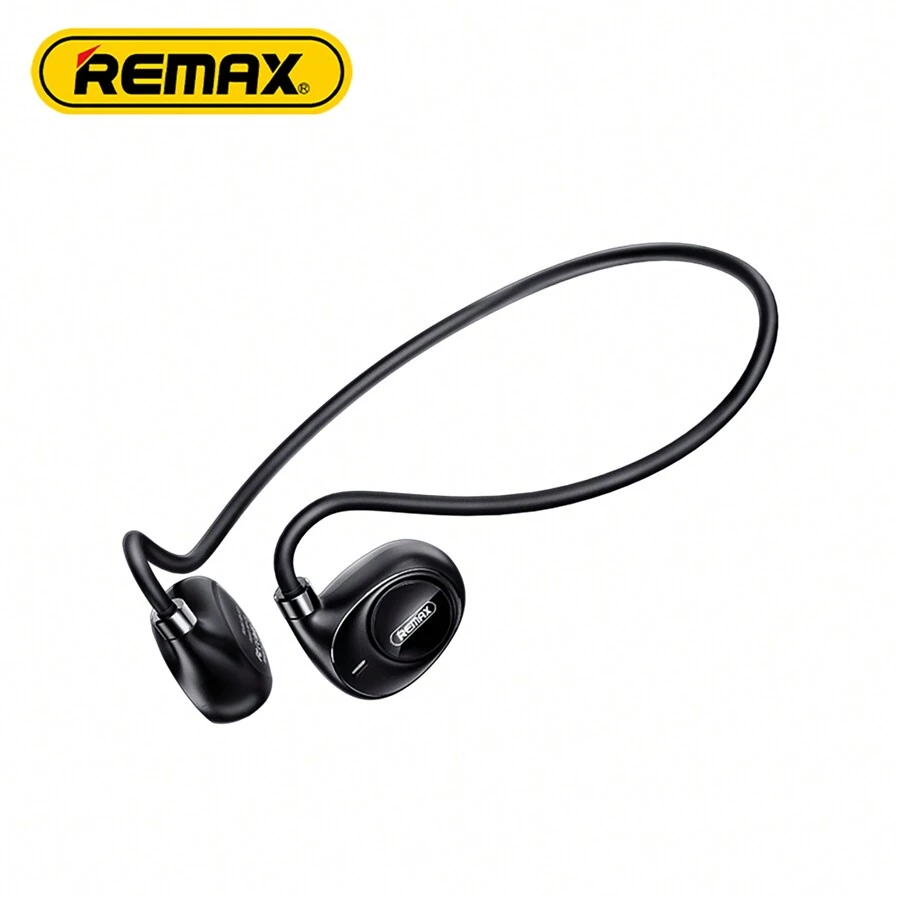 Remax非入耳式氣導無線耳機,ipx5級防水,獨特震撼音質,佩戴舒適,智慧觸控,低功耗快速連接,廣泛兼容,超強續航,輕鬆使用,fcc&ce認證,黑色 - 黑色 - 查看 1