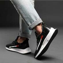 TENIS NEGROS DE TELA PARA HOMBRES - Negro - Ver 3
