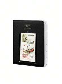 1pc 3-Inch Insert Page Photo Album - Black - View 1