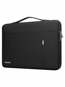 MOSISO 360 Protective Laptop Sleeve Bag Compatible with MacBook Air/Pro, 13-16inch Notebook, Horizontal Bag with Belt&Right Pocket - Hitam - View 1