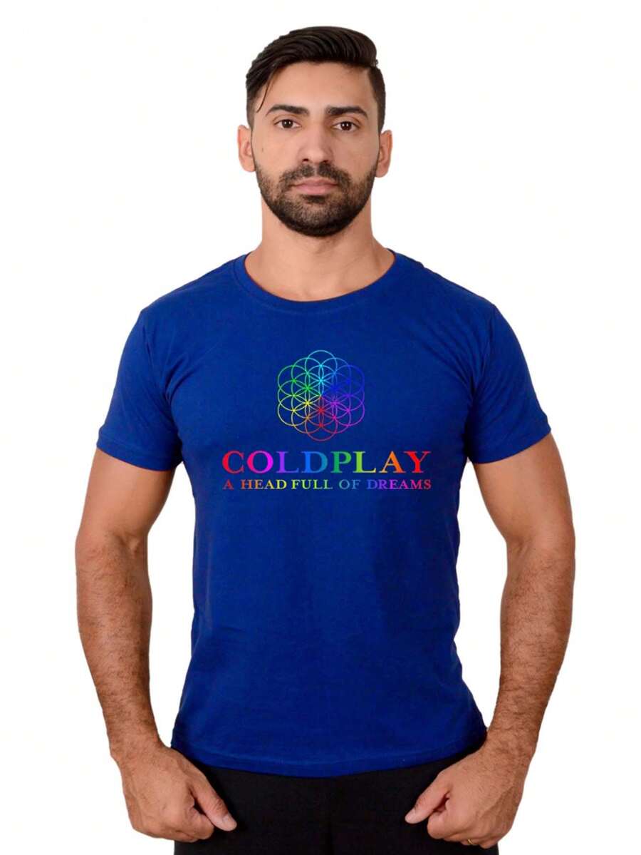 Men T-Shirts - 寶藍色 - 查看 1