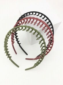 3入組女士防滑橡膠牙齒髮夾,適用於戶外活動、洗臉、化妝、固定髮型 - 彩色 - 查看 2