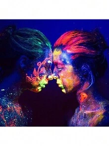 Pintura Neón (Paint Glow) Diferentes Colores Brilla bajo la Luz Negra.063061 - Blanco - Ver 6