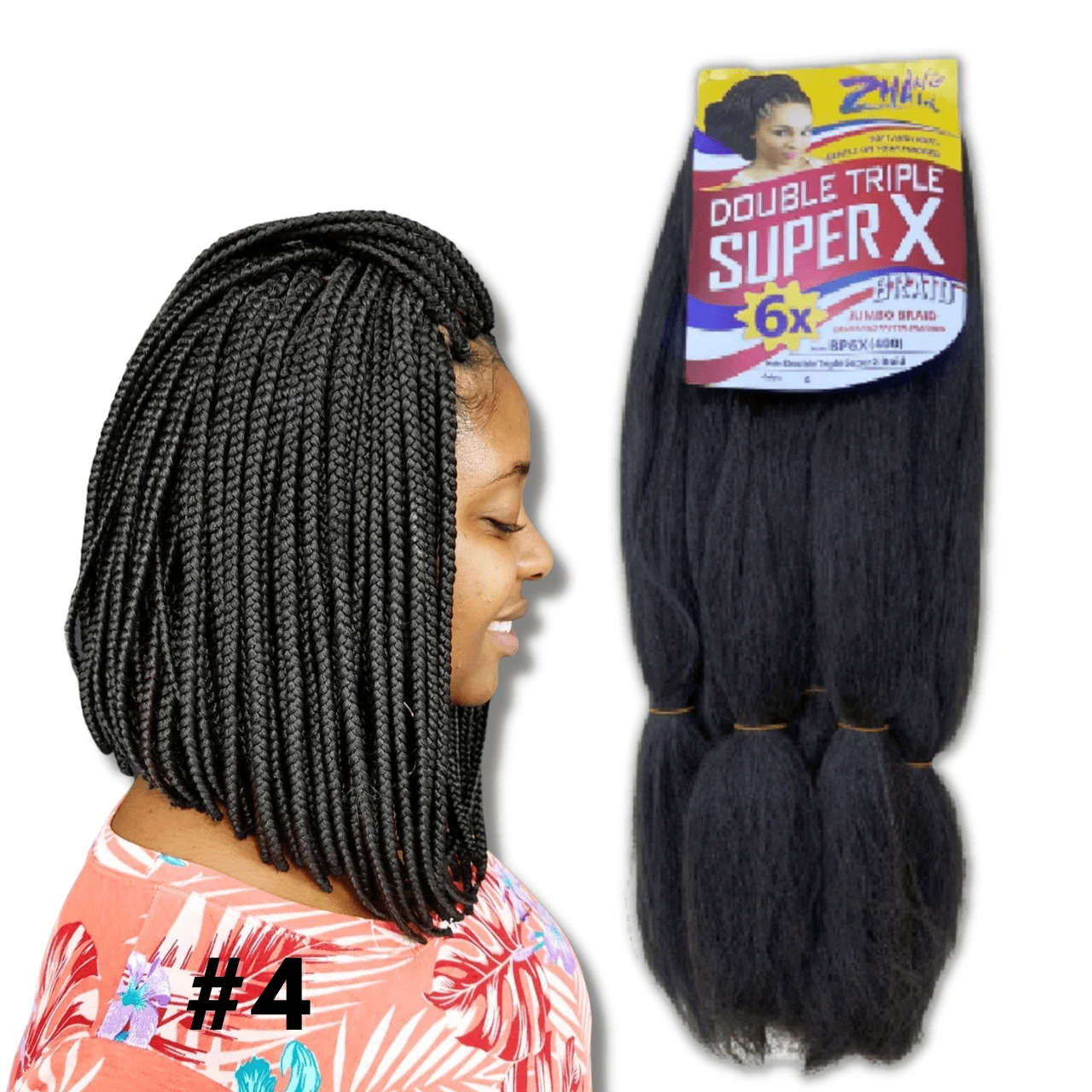 Cabelo Jumbo Castanho Super X 400g, Jumbão Extensão Sintética Tranças para Box Braids Twist - Café - Visão 1