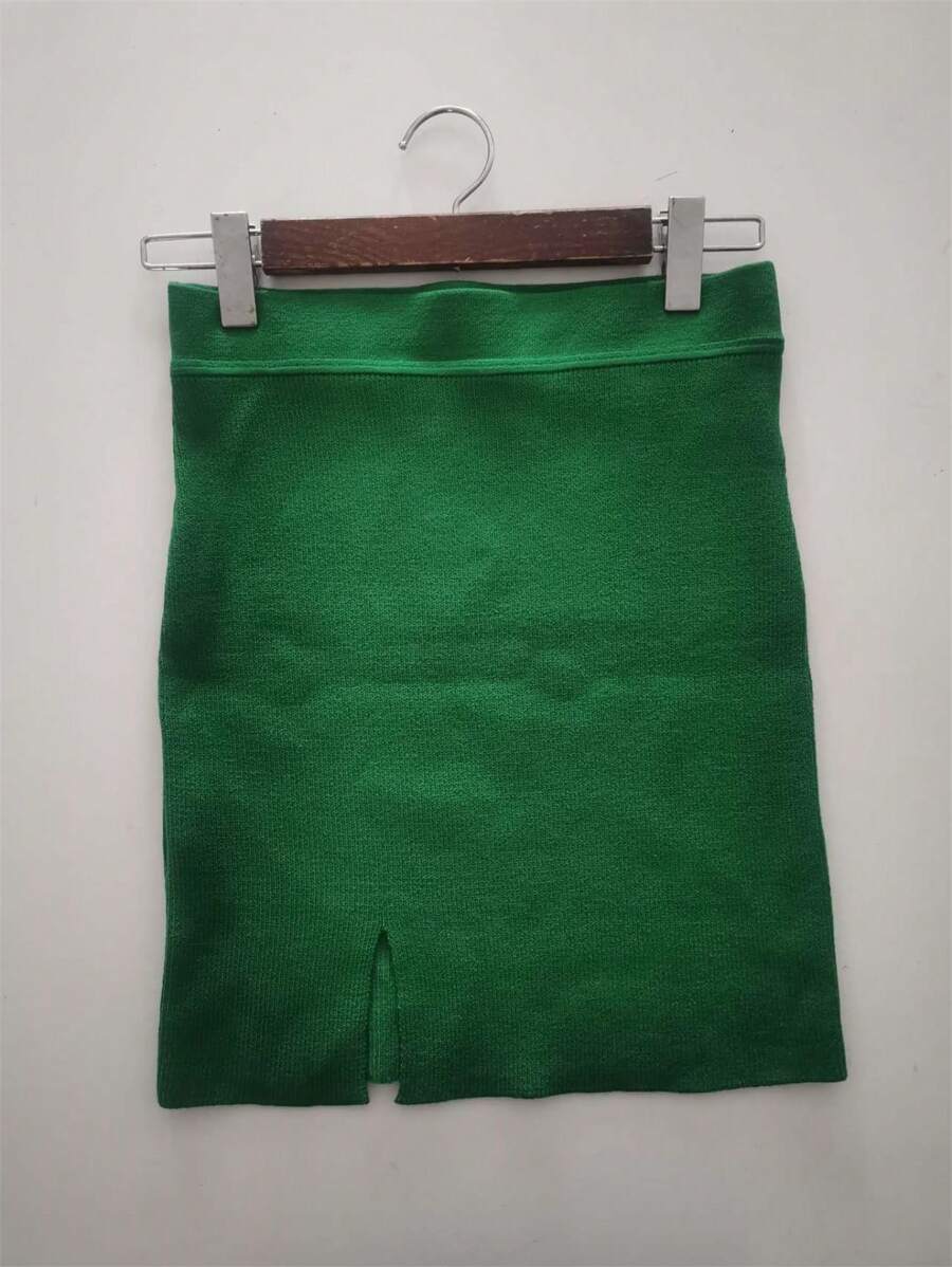 Women Skirts - 軍綠色 - 查看 1