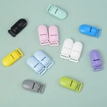 13pcs Diy Handmade Plastic Clip, Multicolored Pacifier Clip With String, Flip Cover Anti-fall Accessory Clip