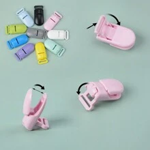 13pcs Diy Handmade Plastic Clip, Multicolored Pacifier Clip With String, Flip Cover Anti-fall Accessory Clip