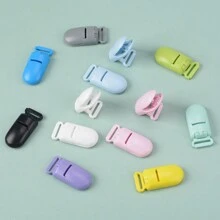 13pcs Diy Handmade Plastic Clip, Multicolored Pacifier Clip With String, Flip Cover Anti-fall Accessory Clip
