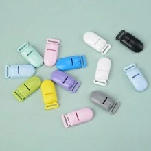 13pcs Diy Handmade Plastic Clip, Multicolored Pacifier Clip With String, Flip Cover Anti-fall Accessory Clip