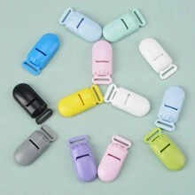 13pcs Diy Handmade Plastic Clip, Multicolored Pacifier Clip With String, Flip Cover Anti-fall Accessory Clip