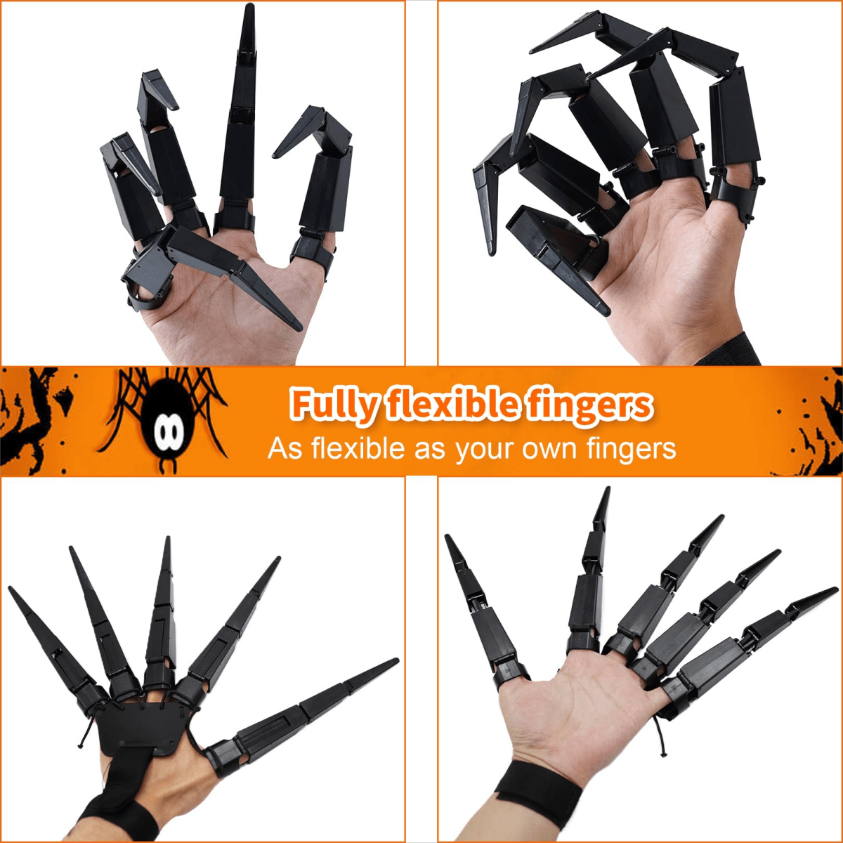 1 Pair Articulated Fingers,Wearable 3D Printed Finger Extensions