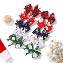 10pcs Random Color Children's Butterfly Hair Clips For Holiday Parties, Girls' Ponytail Accessories For Babies And Princess - Multicolor - View 3