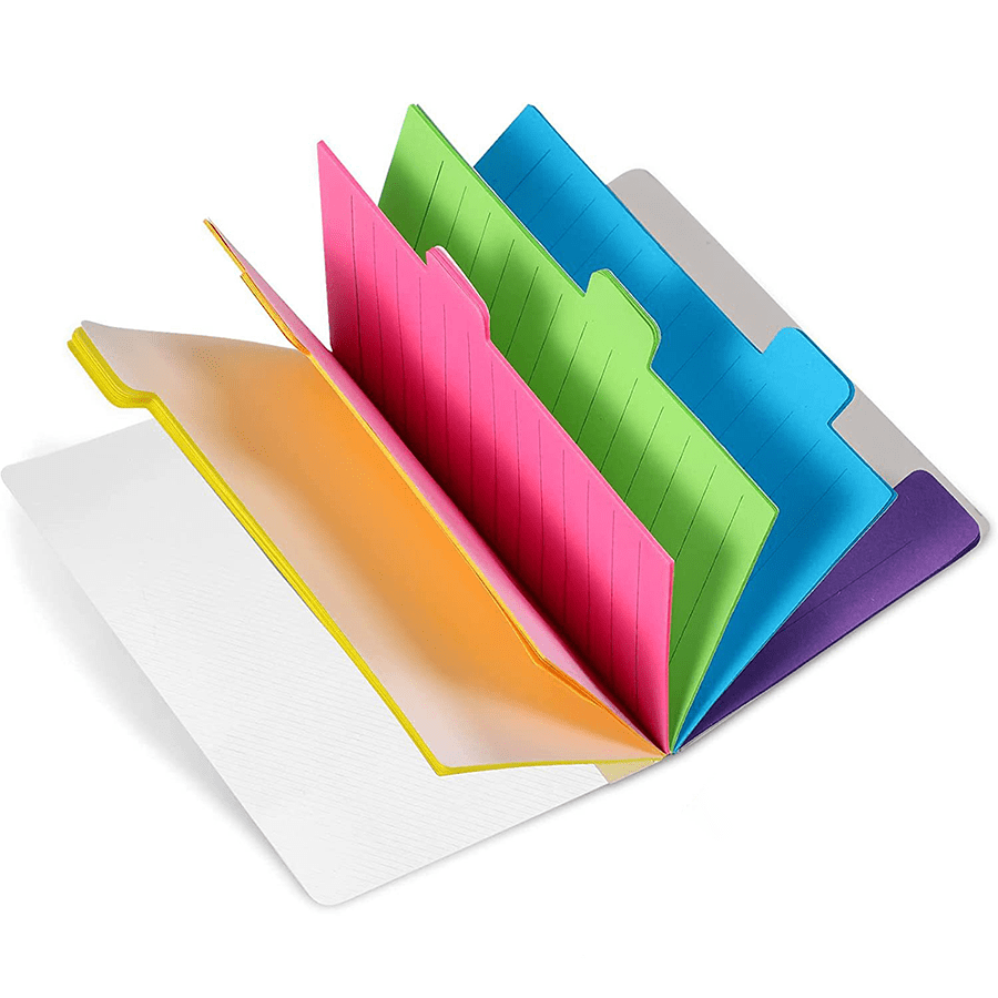 1 Notebook Of 60 Sticky Index Tabs In 6 Different Colors (10 Pages Per