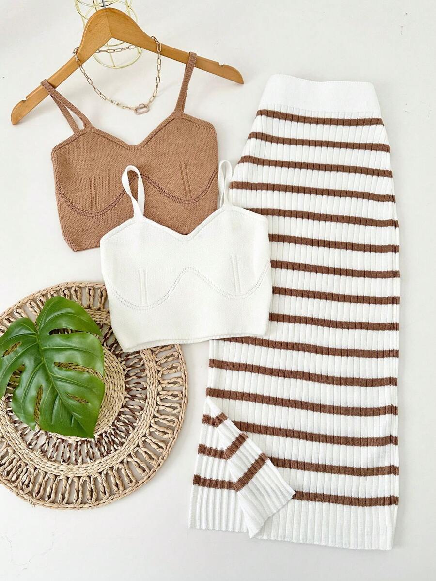 Women Sweater Co-ords - Màu be - Xem 1