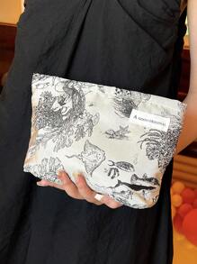 Neceser de viaje, 1 pieza Bolso de tocador grande, ligero y multifuncional con capacidad para artículos de baño y cosmética. Estuche organizador de cosméticos, monedero y cartera con cierre de cremallera para lápices de labios, brochas, productos de cuidado de la piel, teléfono móvil, monedas, artículos pequeños, para uso en el hogar, viajes, vacaciones y la escuela. Neceser, bolsa de cosméticos, bolsa de tocador, bolsa de embalaje, organizador de maquillaje, estuche de maquillaje, organizador de viaje de tocador, regalo, accesorios con cremallera, uñas