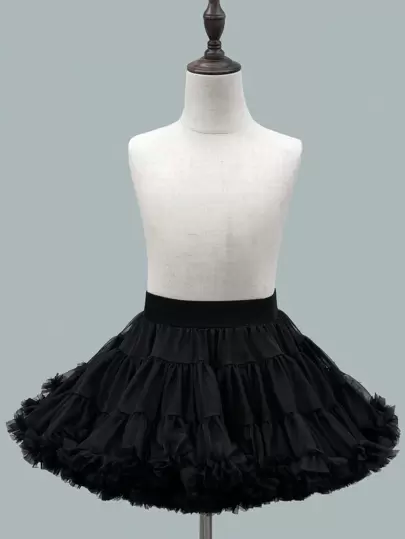 One Black Baroque Style Bridesmaid Skirt, Perfect For Party And Performance